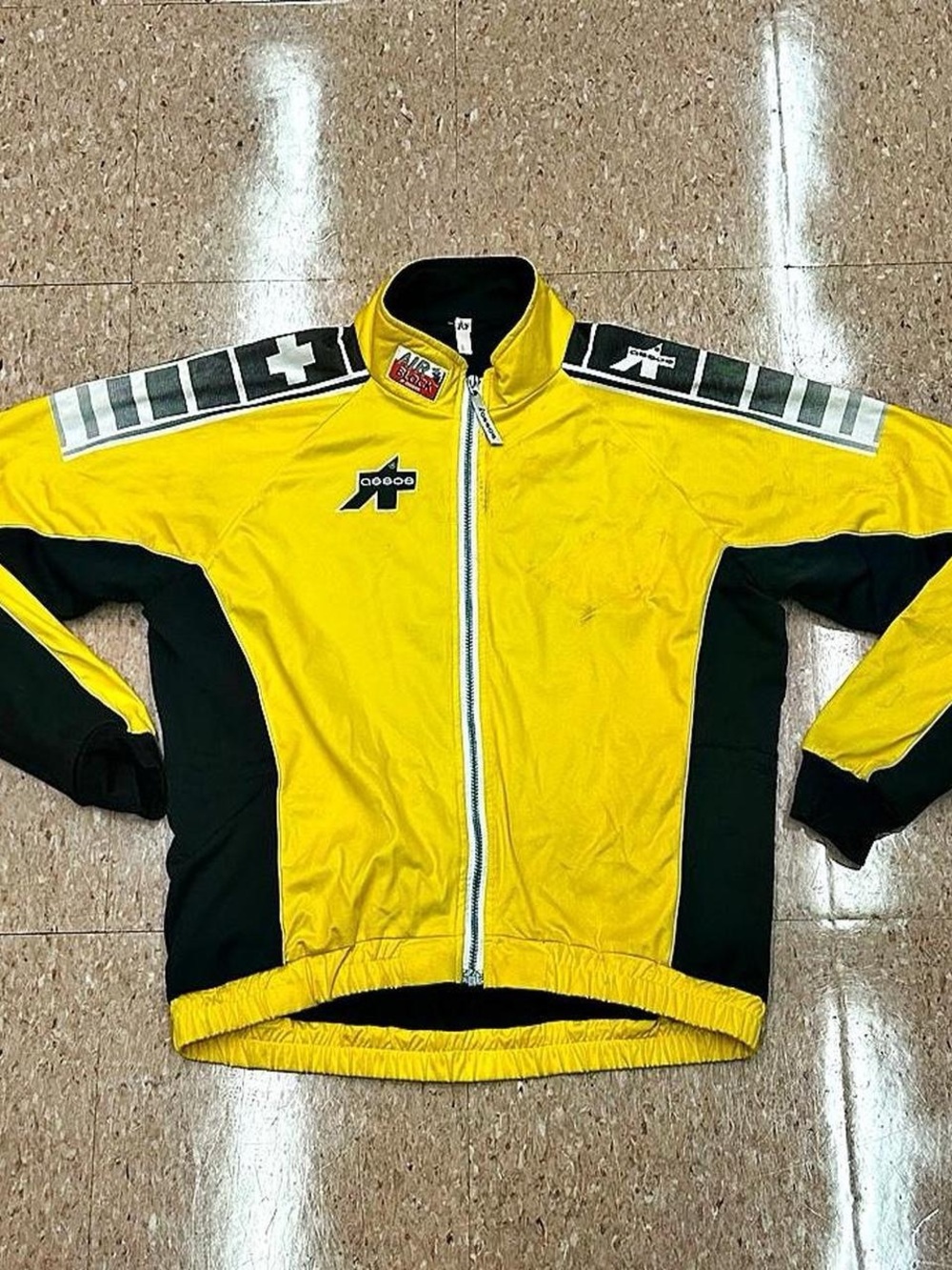 Yellow & Black Lightweight Racing-Inspired Zip Jacket